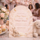 Blush Moon Bunny Uitnodiging