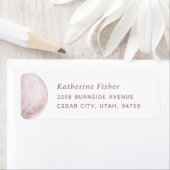 Blush Moon | Elegante ruimte bruiloft adres label (Insitu)