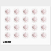 Blush Moon. Elegante Trouwfavorietlabel Bedankt Ronde Sticker (Vel)