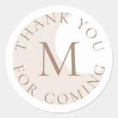 Blush Moon Modern Bedankt Favor Ronde Sticker (Voorkant)