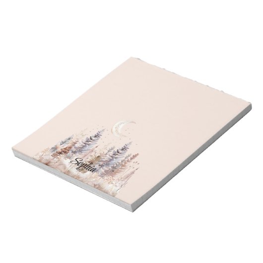 Blush Moon Purple Trees Notitieblok (Linkerzijde)