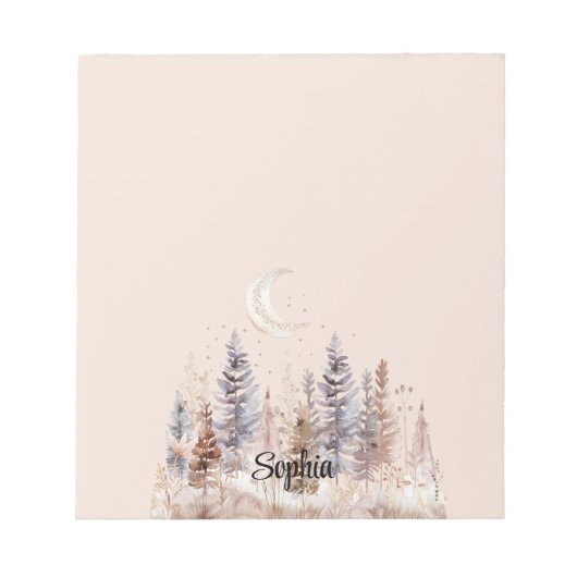 Blush Moon Purple Trees Notitieblok (Voorkant)