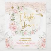 Blush Moon Twinkle Little Star Baby meisje gunsten Wijn Etiket (Enkel label)