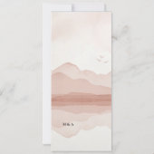 Blush Mountain Range Bruiloft Diner Menu Kaart (Achterkant)