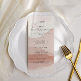 Blush Mountain Range Bruiloft Diner Menu Kaart