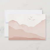 Blush Mountain Range Landscape RSVP Respons Kaart (Achterkant)