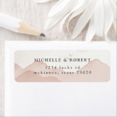 Blush Mountain Range retour adreslabel Etiket (Insitu)