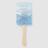 Blush Mountain Range Trouwprogramma Hand Fan Handwaaier (Achterkant)