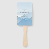 Blush Mountain Range Trouwprogramma Hand Fan Handwaaier (Voorkant)
