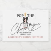 Blush Mousserende Wijn Bruiloft Feestje Mini Mouss Sparkling Wijnetiket (Enkel label)