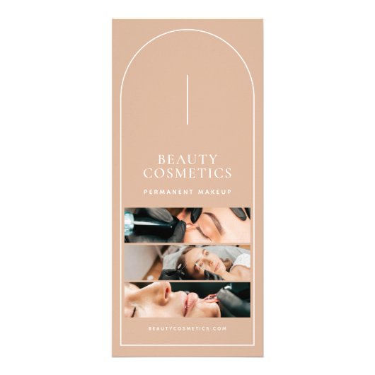 Blush Multi Photo Arch Beauty Business Price List Reclamekaart (Voorkant)