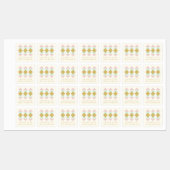 Blush Munt en Gold Geometric Persoonlijke Naam Labels (Vel)