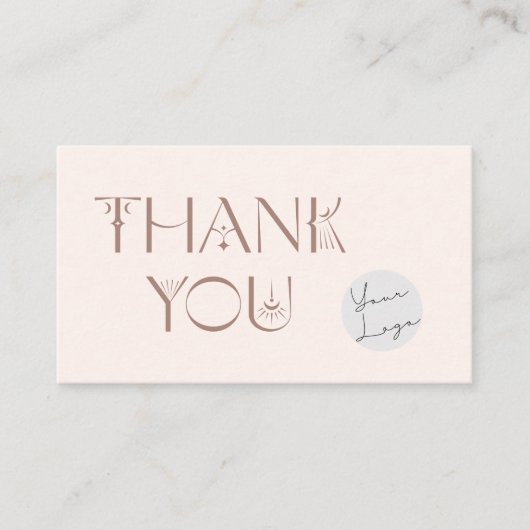 Blush Mystical dank u kleine bedrijf branding Visitekaartje (Voorkant)