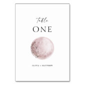 Blush Mystical Moon | Elegante Hemelbruiloft Kaart (Voorkant)