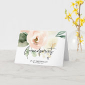 Blush naar mijn grootouders mijn trouwdag oma kaart (Gele Bloem)