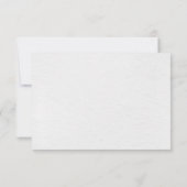 Blush Navy Blauw Zachte Pastel Roze Bloemen Huweli RSVP Kaartje (Achterkant)