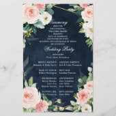 Blush Navy Blue Geometric Botanical Program (Achterkant)