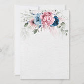 Blush Navy Blue Soft Pastel Roze Vrijgezellenfeest Kaart (Achterkant)
