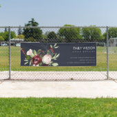 BLUSH NAVY BURGUNDY PROTEA FLORAL BUSINESS BANNER (Insitu)