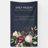 BLUSH NAVY BURGUNDY PROTEA FLORAL BUSINESS SPANDOEK (Verticaal)