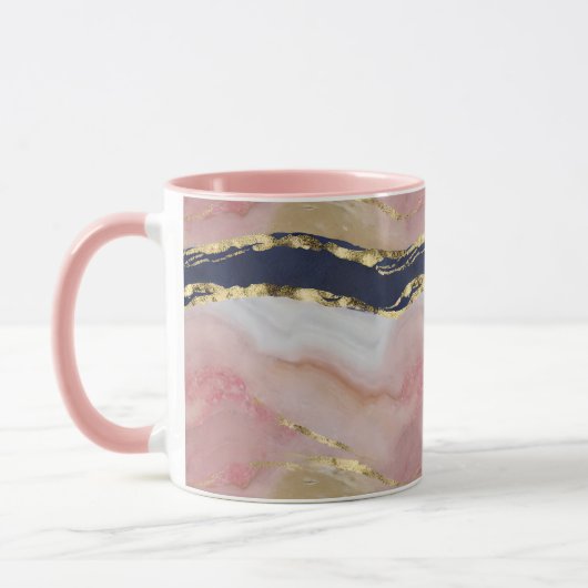 Blush, Navy, Gold Marble Mok (Links)