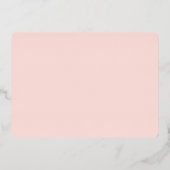 Blush Navy Gouden Vlinder Bruidsdouche  Folie Uitnodiging (Achterkant)