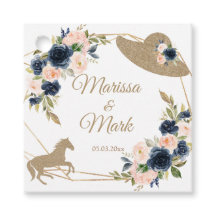 Blush & Navy Kentucky Derby Wedding