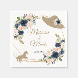 Blush & Navy Kentucky Derby Wedding Servet