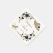 Blush & Navy Kentucky Derby Wedding Servet (Hoek)