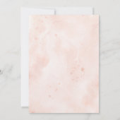 Blush & Navy Peach Flowers Quinceanera Party Kaart (Achterkant)