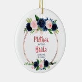 Blush Navy Rozen Specialized Moeder of the Groom Keramisch Ornament (Rechts)