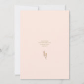 Blush Neutraal Bloemen Bruids Brunch Douche Kaart (Achterkant)
