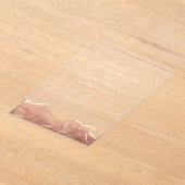 Blush Neutral Gold Agaat Elegant Modern Wedding Acryl Uitnodigingen (Laagn)