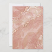 Blush Neutral Gold Agaat Elegant Modern Wedding Kaart (Achterkant)