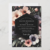 Blush Noir Moody Wedding Kaart (Voorkant)
