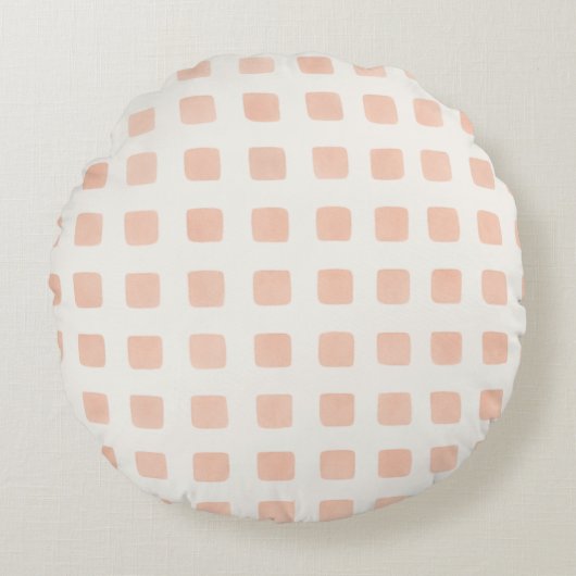 Blush Nordic Stippen Rond Kussen (Voorkant)