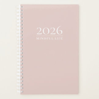 Blush Nude 2026 Planner | Custom Title & Initials