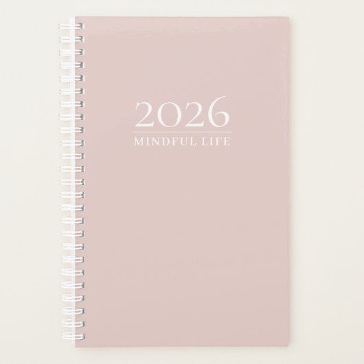Blush Nude 2026 Planner | Custom Title & Initials (Voorkant)