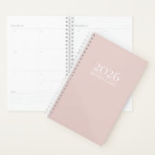 Blush Nude 2026 Planner | Custom Title & Initials (Display)