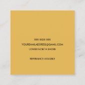 BLUSH OCHRE NAVY SCANDI HEART RAINBOW BABYSITTER VIERKANTE VISITEKAARTJE (Achterkant)