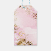 Blush Oerwoud dieren Wild 1 meisje 1 geboorte Cadeaulabel (Achterkant)