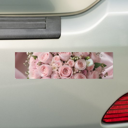 Blush of Love: een boeket van tijdloze Romance Bumpersticker (Op auto)