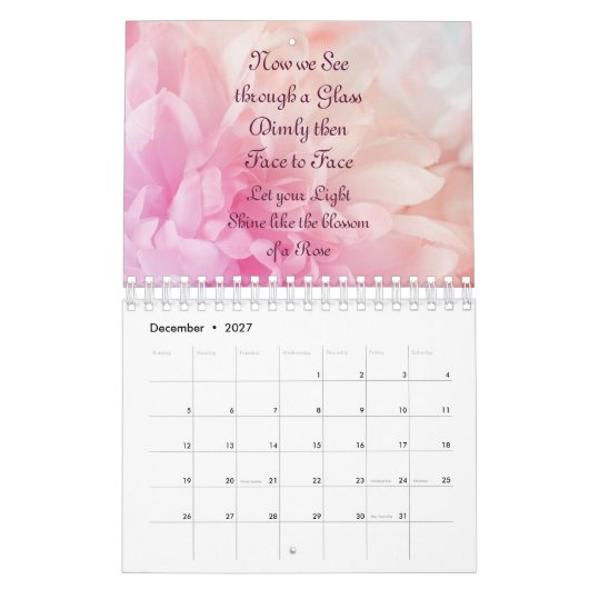 Blush of Pink Floral 2023 Calendar Kalender (Dec 2027)