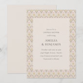  Blush Olive Folk Bloemen Paren Douche Kaart (Voorkant / Achterkant)