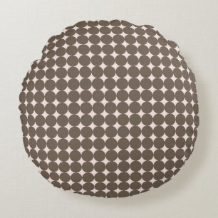 Blush & Olive Moderne Stippen Bos Kussen - Rond