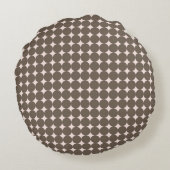 Blush & Olive Moderne Stippen Bos Kussen - Rond (Achterkant)