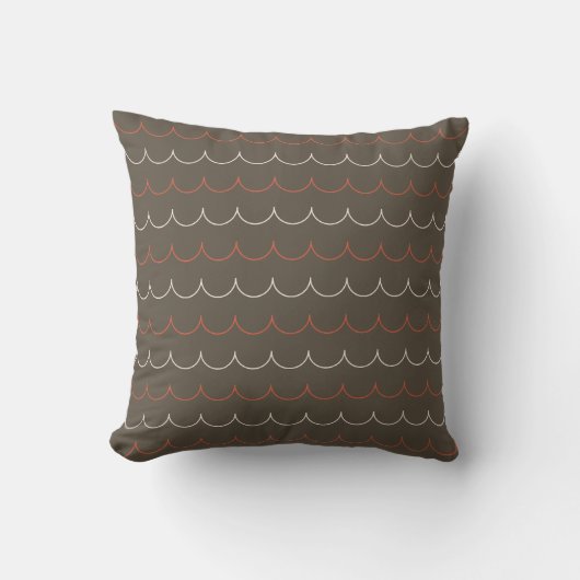 Blush, Olive & Roest Schelp Kussen (Voorkant)