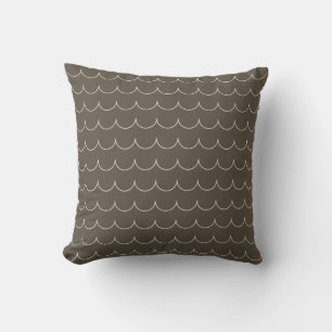 Blush & Olive Scallop Geometrisch Worpkussen Kussen