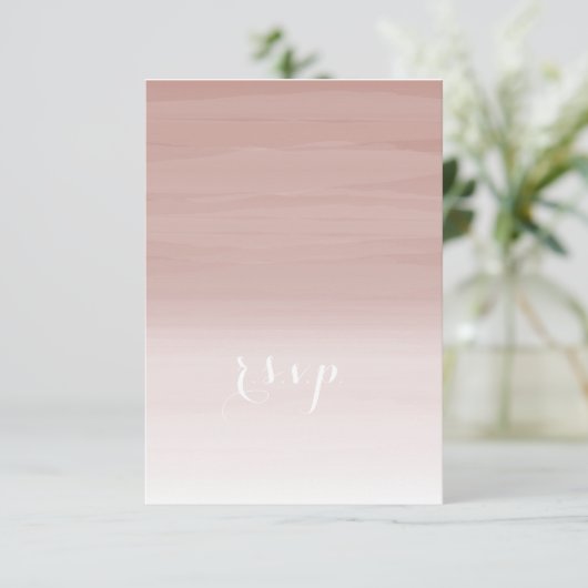 Blush Ombré Wedding RSVP (Staand voorkant)