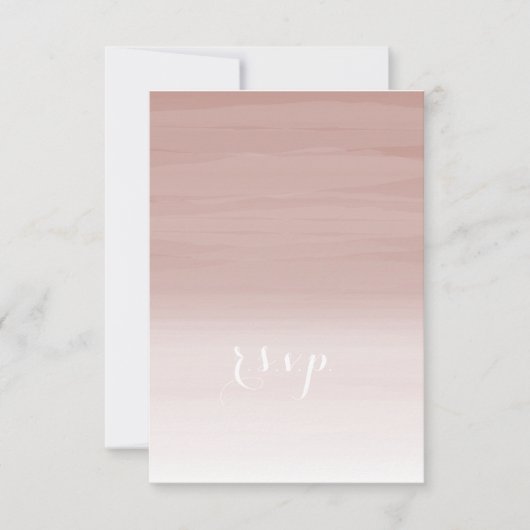 Blush Ombré Wedding RSVP Kaartje (Voorkant)